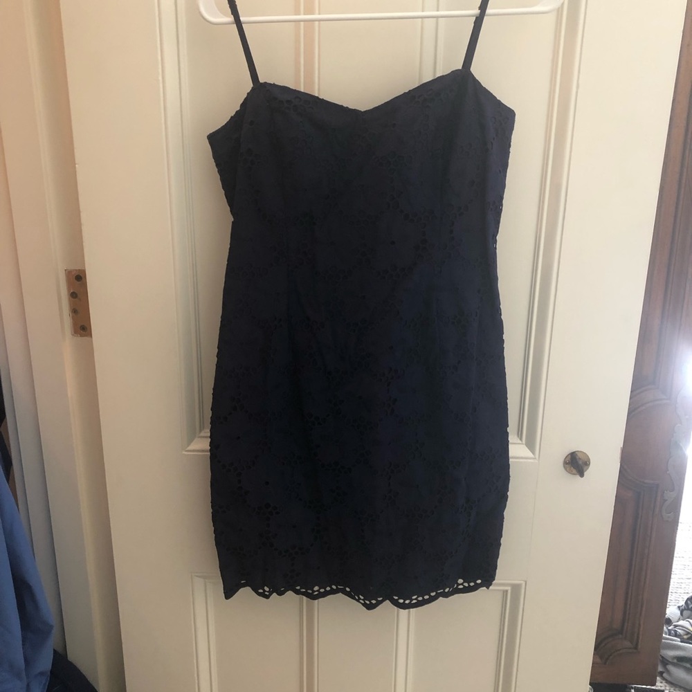 Navy blue floral lace Lily Pulitzer Dress